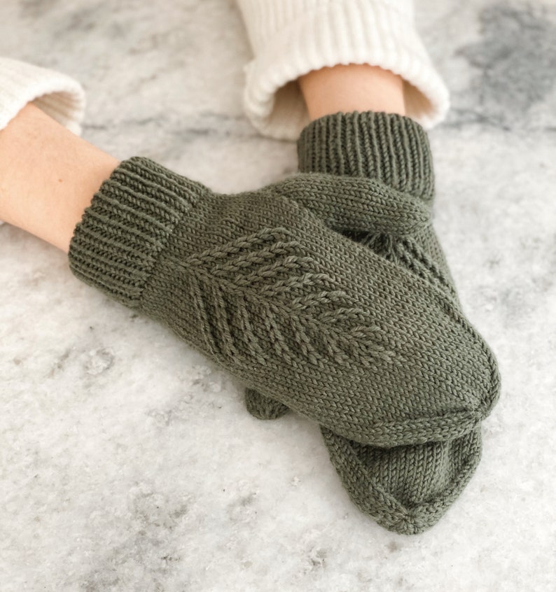 Spruce Mittens Knitting Pattern PDF instant digital download image 7