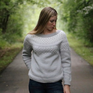Snowfall Sweater Knitting Pattern - PDF Instant Digital Download - Etsy