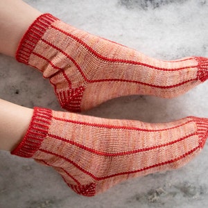 April Socks Knitting Pattern - PDF instant digital download