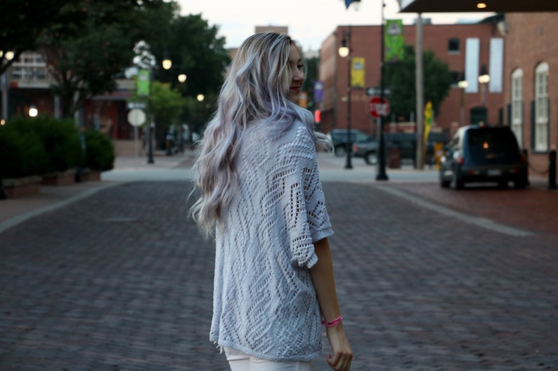 Diamond Lace Kimono Knitting Pattern  PDF instant digital image 2