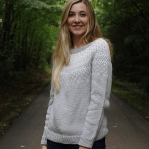 Snowfall Sweater Knitting Pattern - PDF Instant Digital Download - Etsy