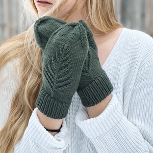 Spruce Mittens Knitting Pattern PDF instant digital download image 3