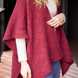 Modèle de tricot cape Morningside - Téléchargement numérique instantané au format PDF