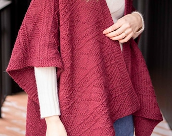 Morningside Cape Knitting Pattern - PDF instant digital download