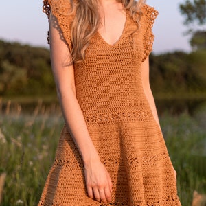 Golden Hour Sun Dress Crochet Pattern PDF instant digital download image 2