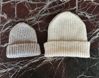 Classic Ribbed Hat Knitting Pattern - 5 sizes from baby to adult large - PDF instant digital download