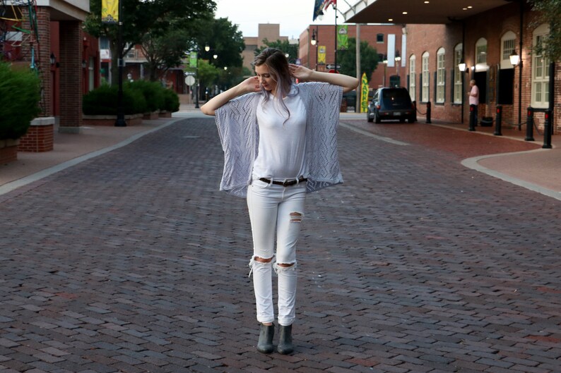 Diamond Lace Kimono Knitting Pattern  PDF instant digital image 6