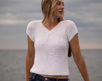 Jesse Tee Knitting Pattern - PDF instant digital download