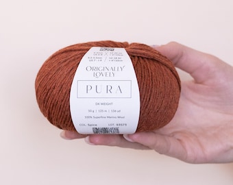 PURA Merino Wool Yarn - Non Superwash - Originally Lovely Yarn - DK Weight - Luxury Superfine Merino