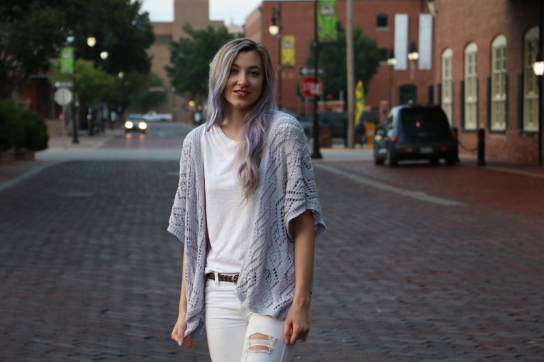 Diamond Lace Kimono Knitting Pattern  PDF instant digital image 9