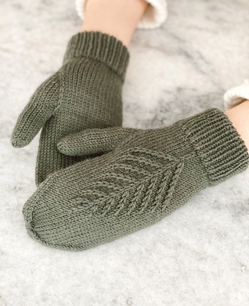 Spruce Mittens Knitting Pattern PDF instant digital download image 4