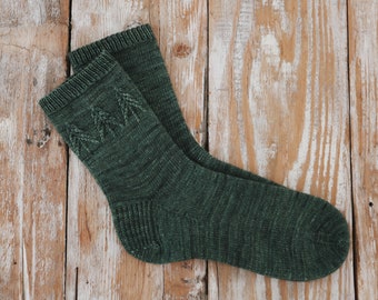 Spruce Socks Knitting Pattern - PDF instant digital download