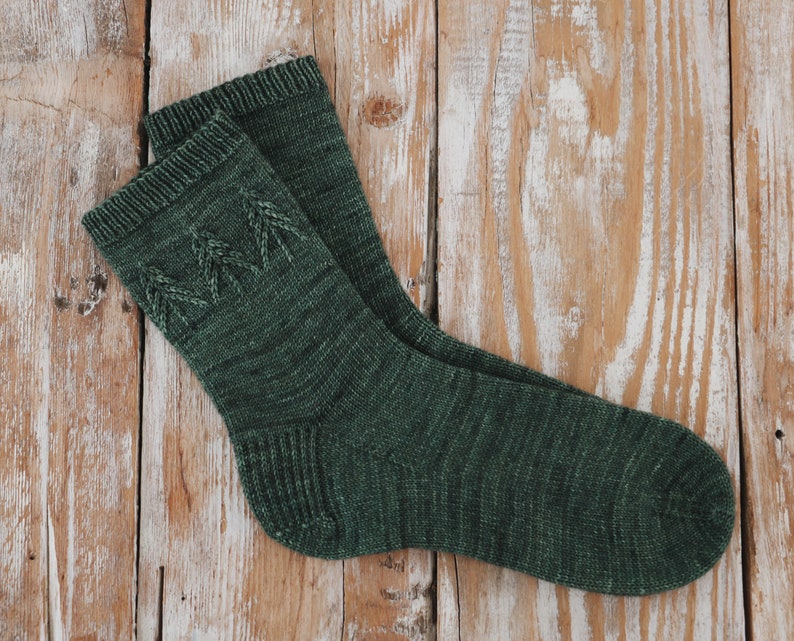 Spruce Socks Knitting Pattern PDF instant digital download image 1