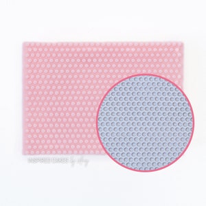 Perforated Circle Mesh food grade impression mat, Spot Fondant icing micro texture sheet, Polymer clay raised embosser stamp, cakes, jewelry
