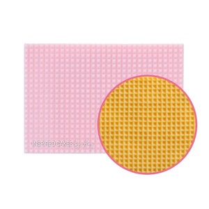 Lattice waffle small grid . impression mat | Fondant & icing micro texture sheet | Polymer clay raised embosser stamp | Lattice pattern
