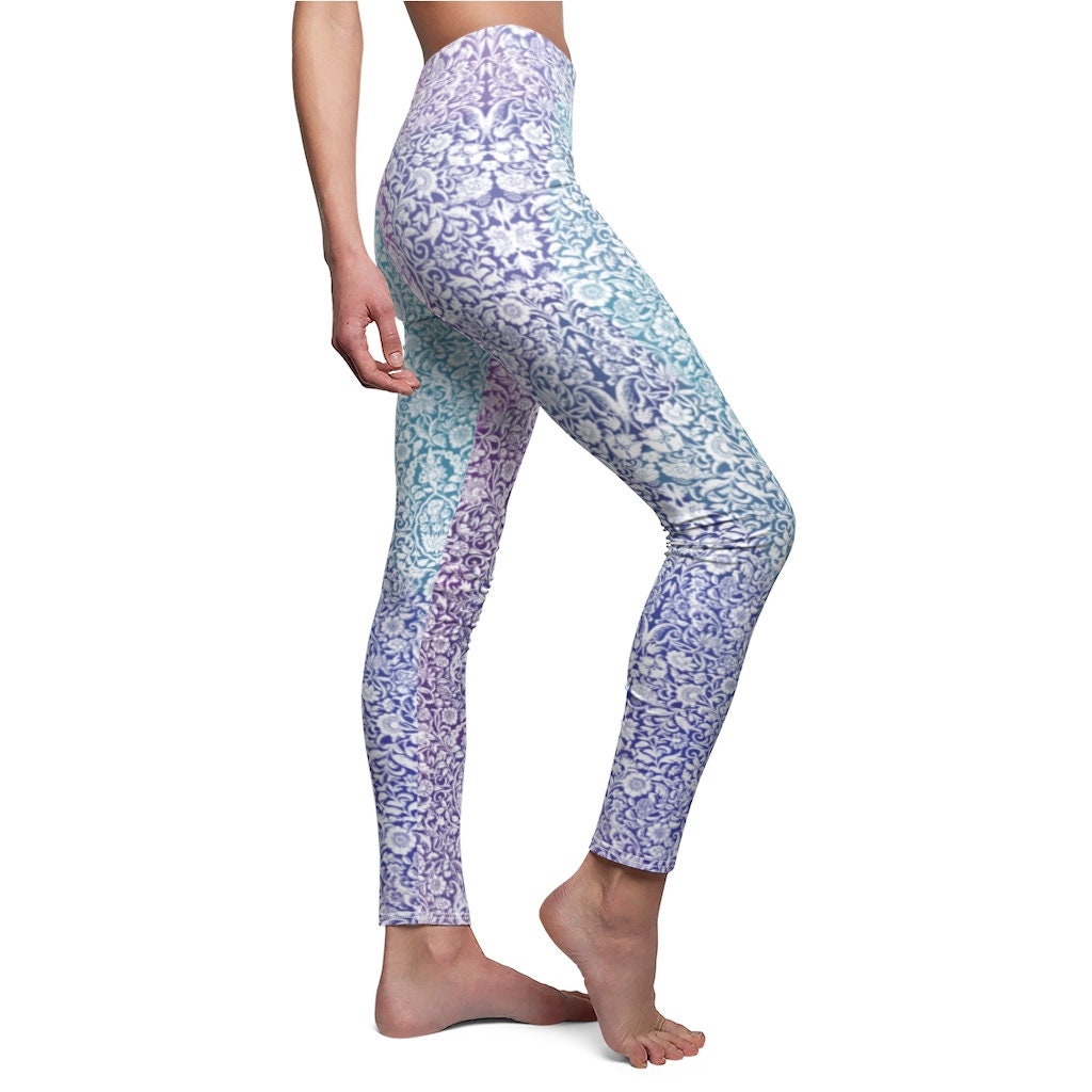 Casual Leggings Elegant Ornate Floral 