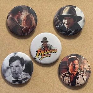 Indiana Jones And The Temple Of Doom 1.5&quot; Pin-back Button Set of 5