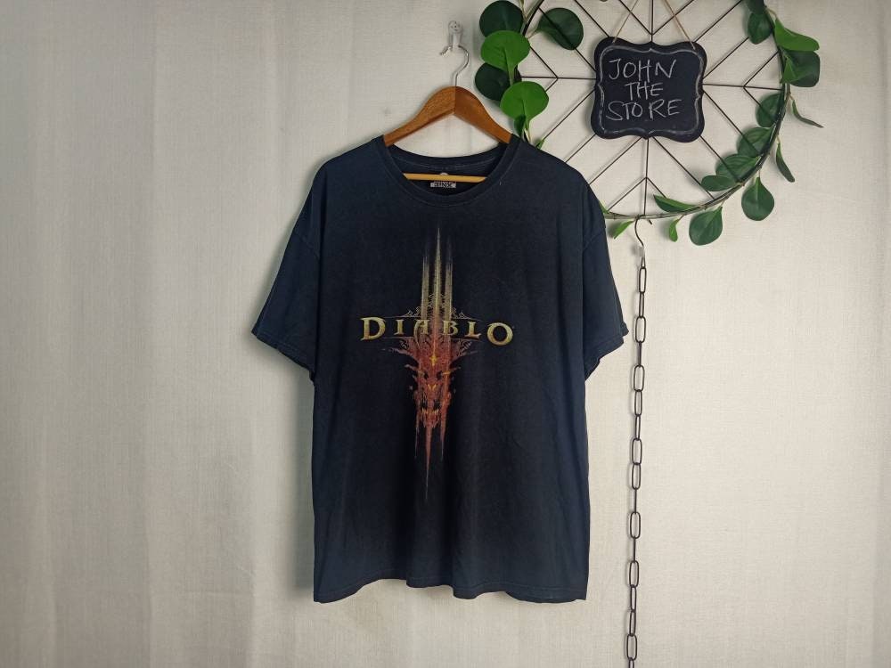 Vintage Blizzard entertainment game tee shirt Diablo game | Etsy
