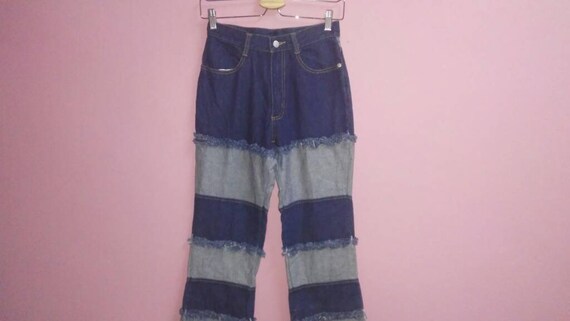 designer patchwork jeans