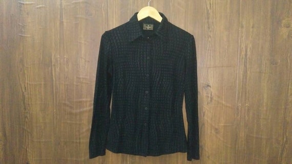 Vintage Fendi jeans long sleeve shirt monogram fen