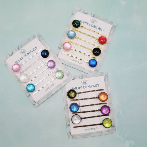 Jewel Tone Hair Pins Build a Set of 2 4 6 Embellished Bobby Etsy
