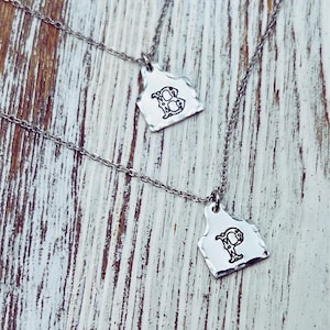 Cow ear tag initial necklace | silver initial | custom jewelry | boho cowgirl jewelry | personalized jewelry gifts | non tarnish jewelry
