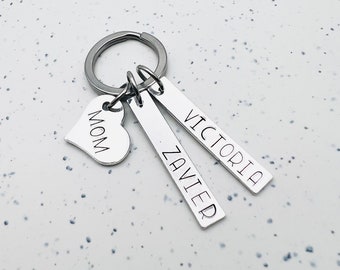 Mom keychain with kids names | mama keychain | gift for mom | name tag keychain | custom name keychain | personalized keychain for mom