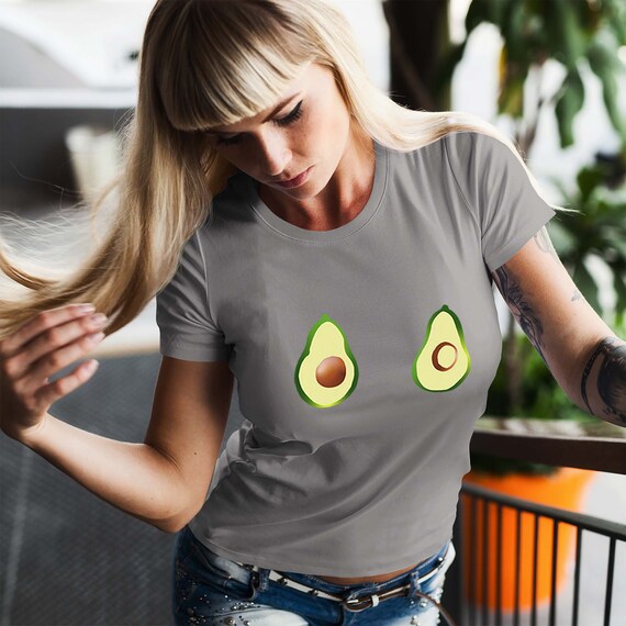 buitenspiegel betalen in de rij gaan staan Avocado Shirt Basic Tee Womens Boob T Shirt Avocado Boob - Etsy