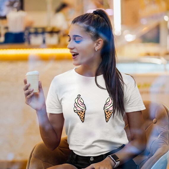 Ice Cream Shirt Tumblr Boobs Tshirt Ice 