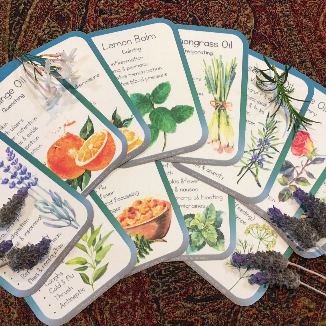 Essential Oil Cards PDF - Etsy