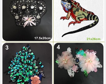 10mm Flat Sequins Premium Black lizard Snakesine texture effect