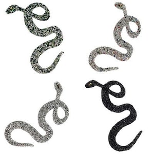 17x8cm Crystal Beaded Snake Appliques Beaded iron on cloth patch DIY garment accessories decorative cloth Sale