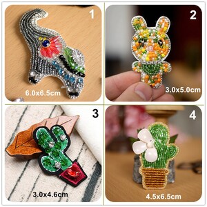 Crystal con cuentas elefante flor cactus conejo oso aplique parche de tela DIY insignia Craft bolso de tela accesorio suministro