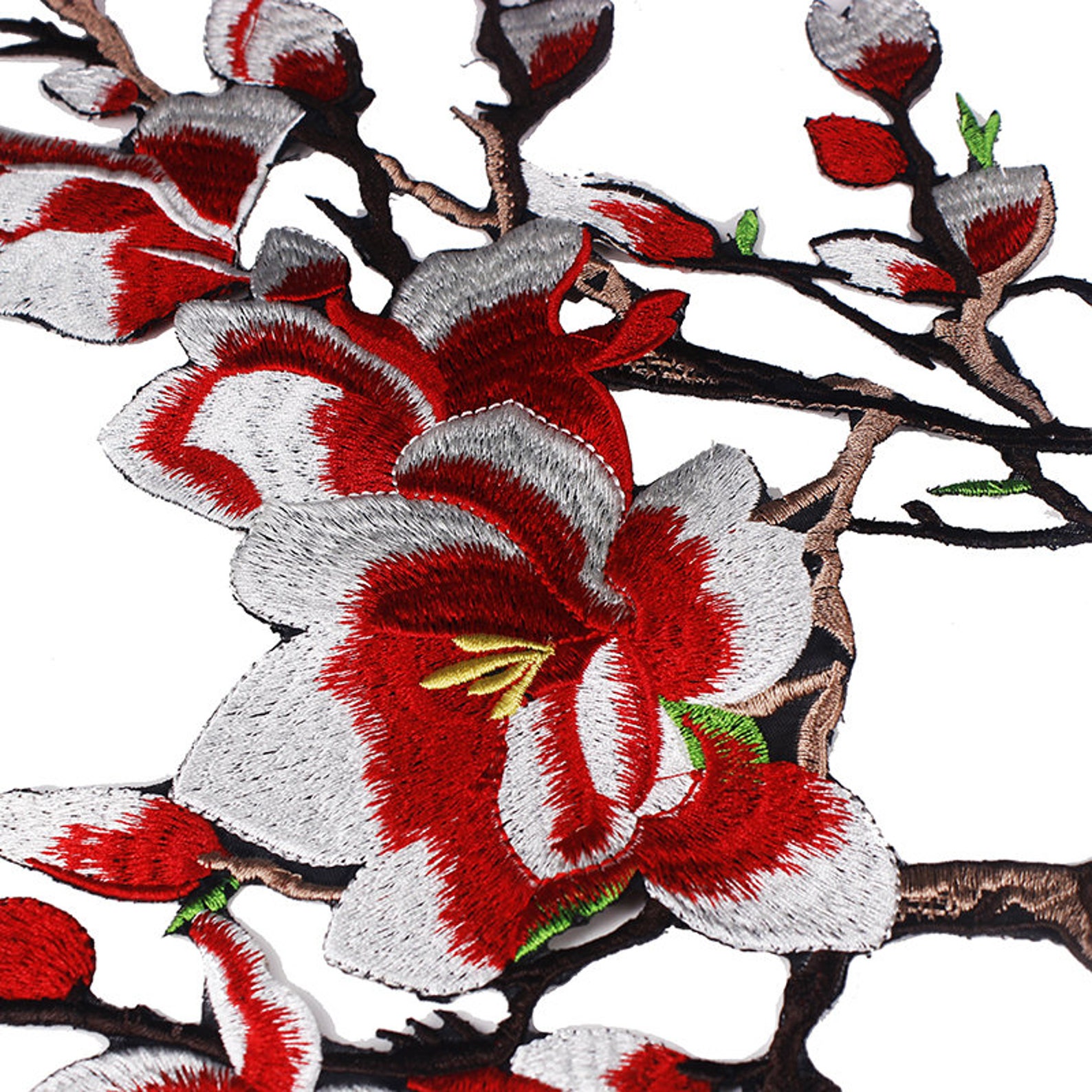 Fabric Applique Yulan Magnolia flower cloth tradition