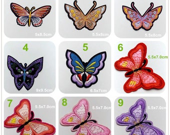 Fabric Embroidery butterfly Applique cloth Patch applique DIY garment accessories decorative Jacket cloth craft supply