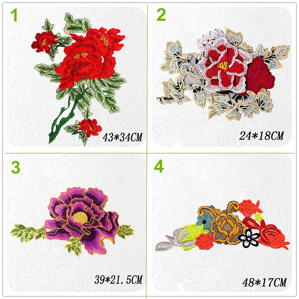 Fabric Flower Applique flower Branch cloth Sew on applique DIY Etsy