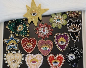 Kristall Perlen Herz Love Auge Applikation Krone Stoffflicken zum Aufnähen DIY Deko Accessoire