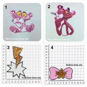 Sequins Beaded Tiger Mickey Bowknot bowtie lightning Appliques Animation cloth patch DIY garment accessory Sequin cloth sale