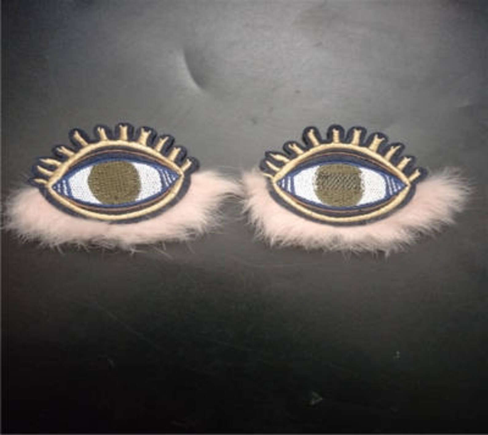 9.5x10cm Fabric Plush Color Eyelash Eye Applique Plush Eyes Etsy