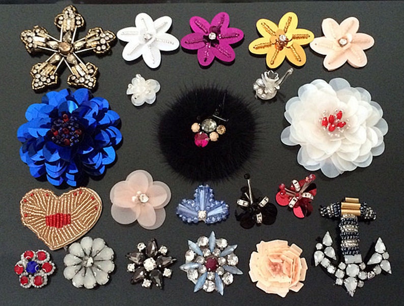 beaded flower applique