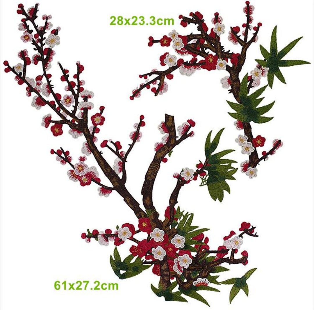 One Set of Fabric Embroidery Flower Applique Fabric Appliques Etsy