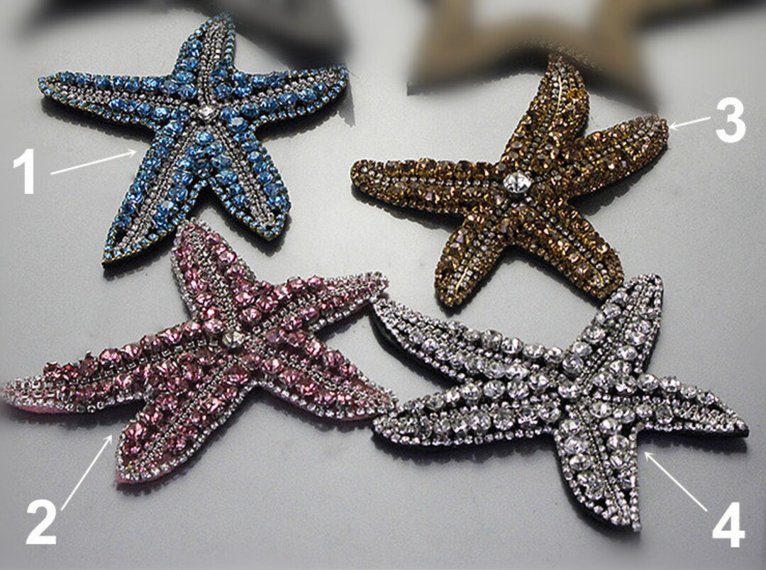 4 Pcs Rhinestone Patches Iron/Sew on Butterfly Appliques Clothing Sticker  Decorative Beads Crystal Rhinestone Badges Patch for Clothes Bag Pants  Shoes
