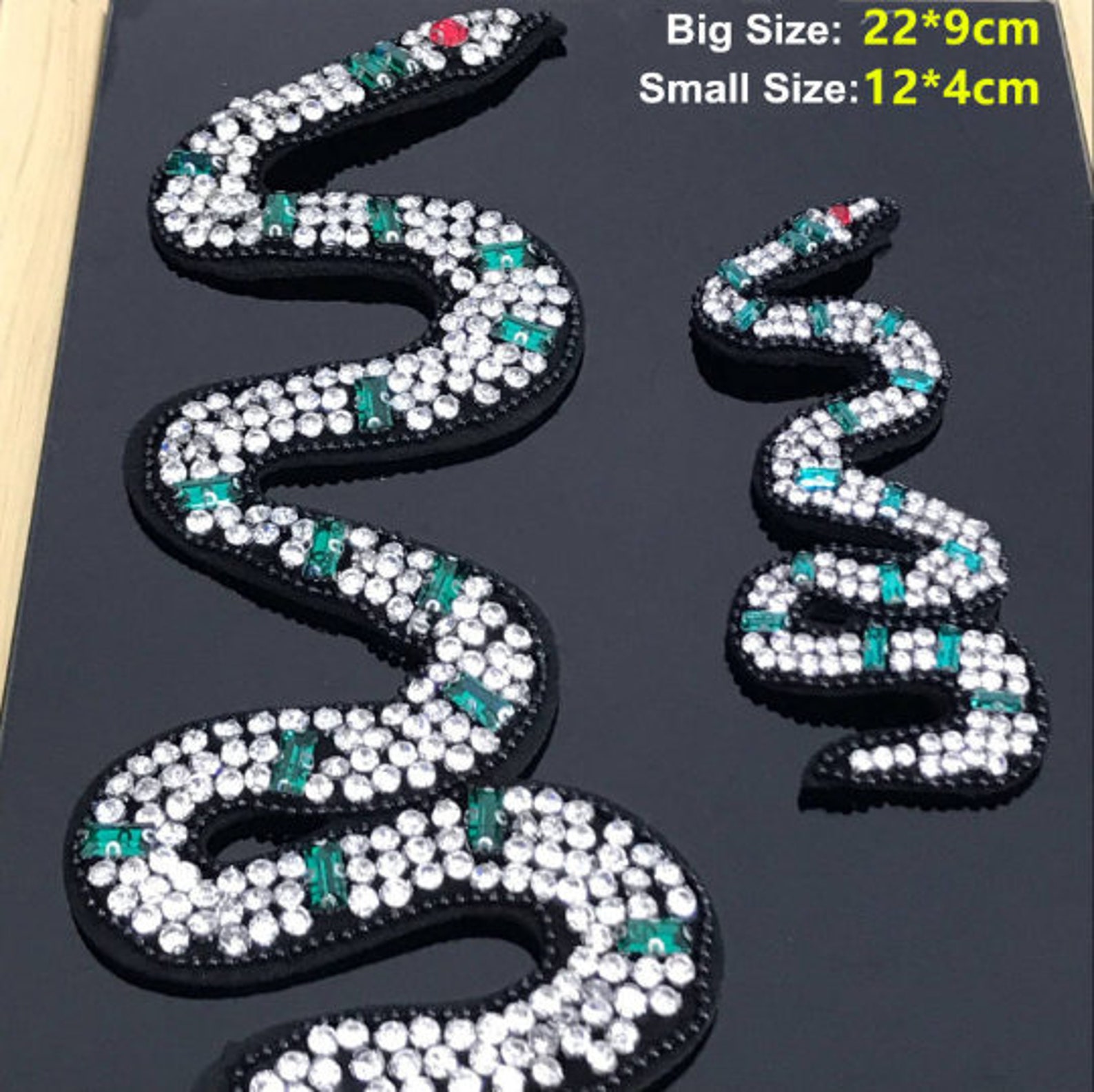 Crystal Beaded Snake Applique Animal Cloth Patch DIY Jacket Etsy