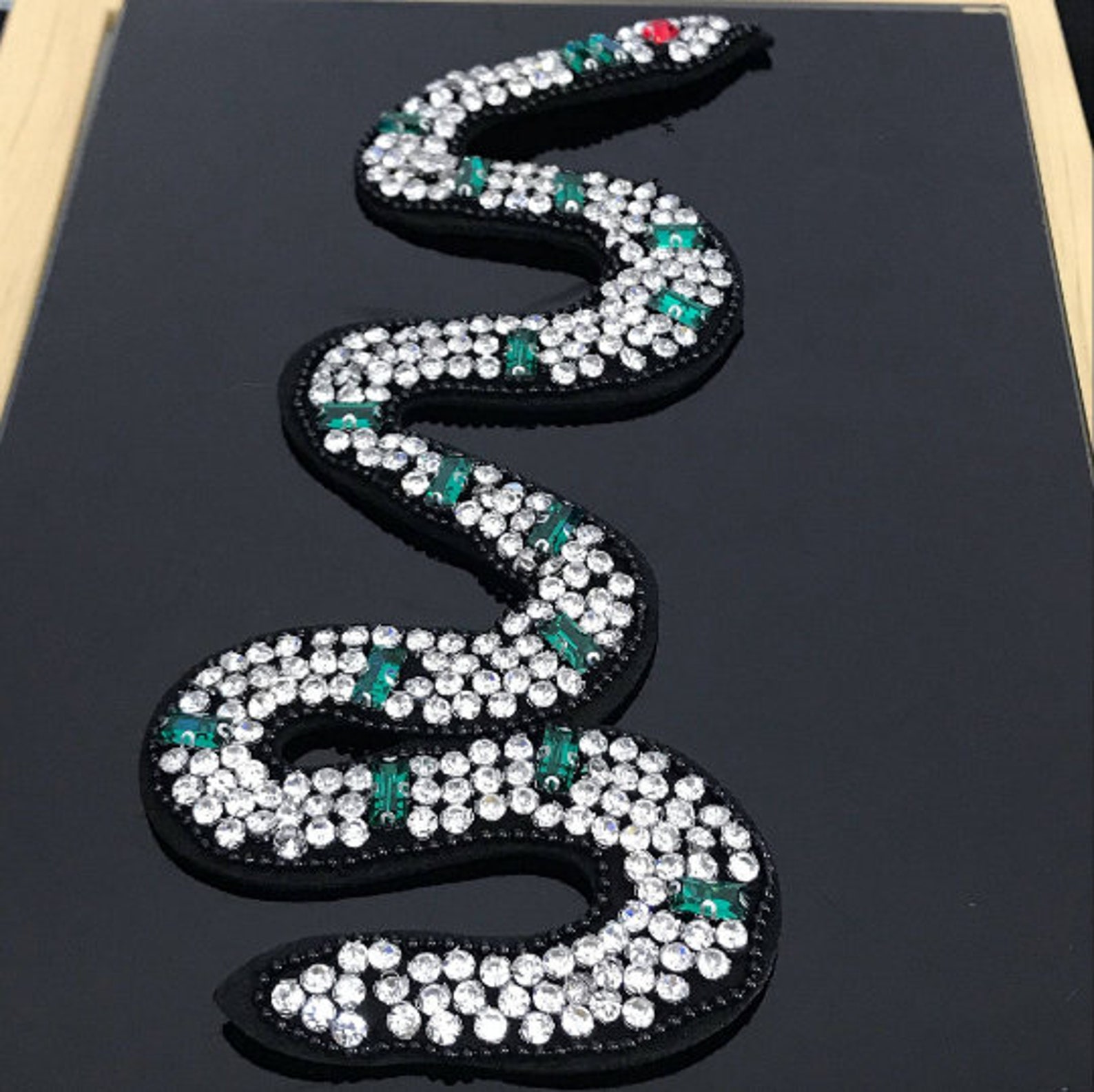 Crystal Beaded Snake Applique Animal Cloth Patch DIY Jacket Etsy