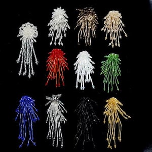 Crystal Beaded Multi color Tassels Applique cloth patch sew on DIY garment accessories brooch cloth craft supply