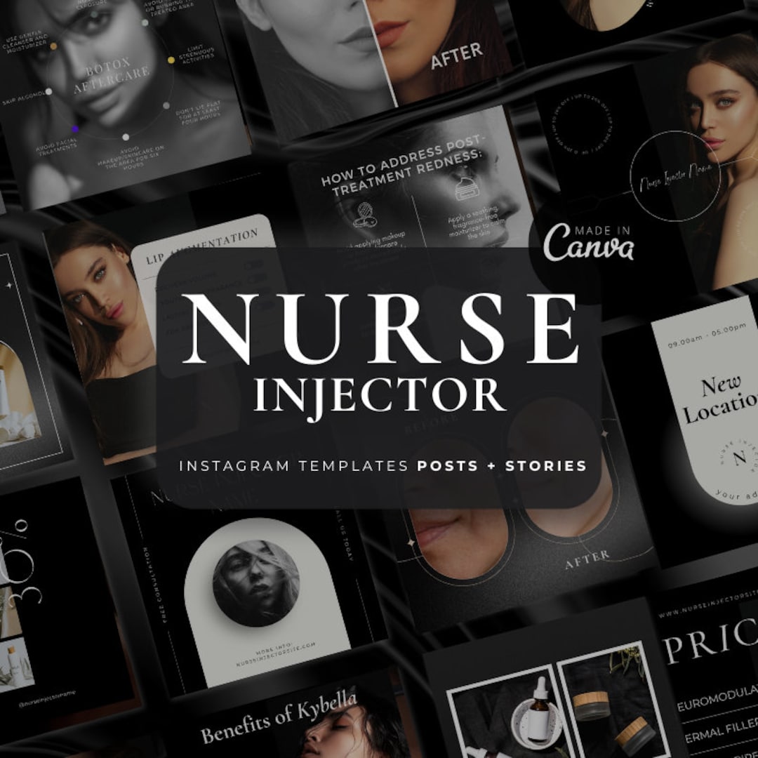 Nurse Injector Instagram Template Botox & Filler Aesthetic Nurse Lip ...