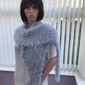 Silver Sparkle Shawl: Glamorous Evening Wrap