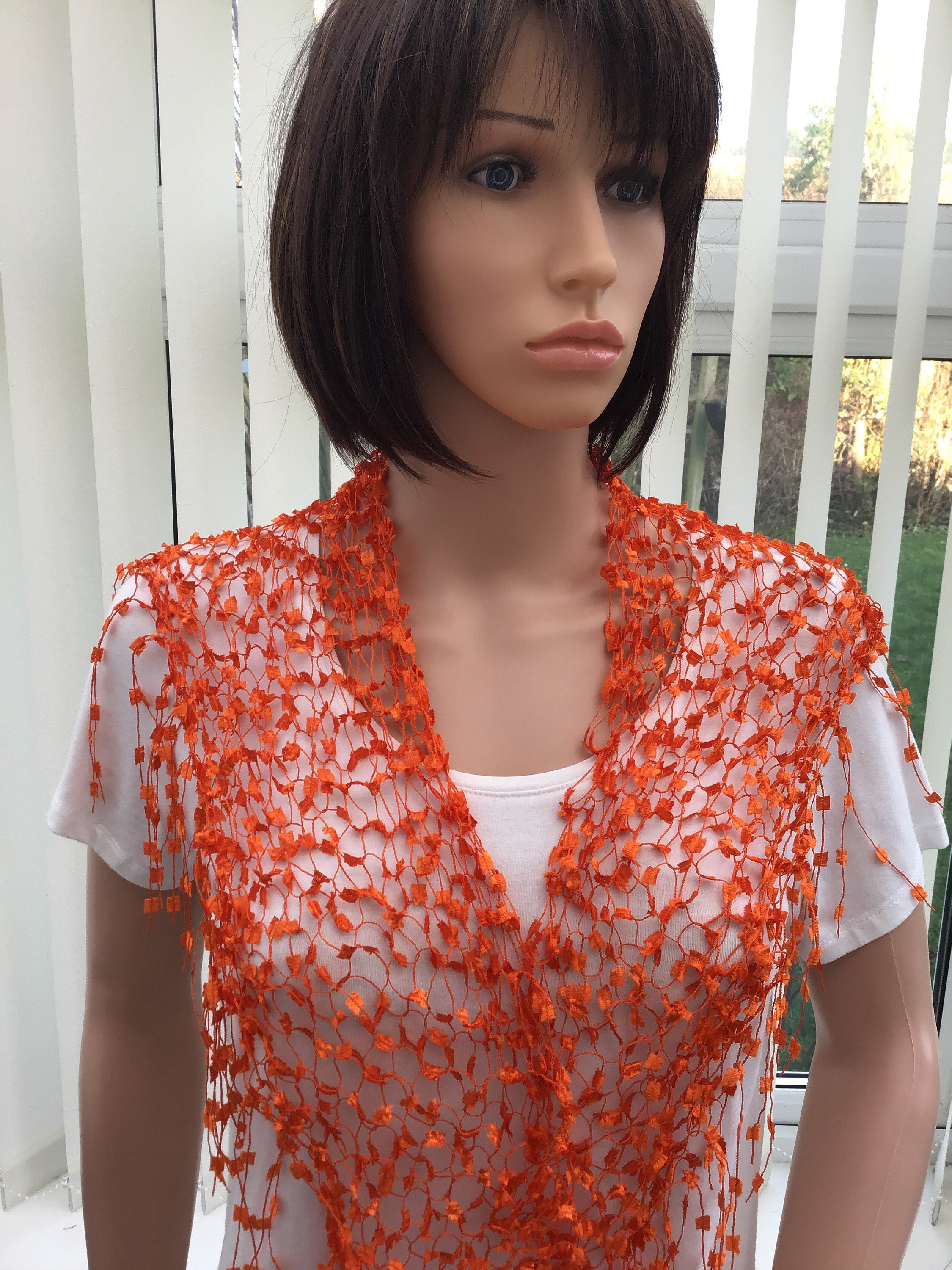 Vibrant Bright Orange Scarf Will Bring Cheer to Any Grey Day, for Lovers of Orange, Versatile