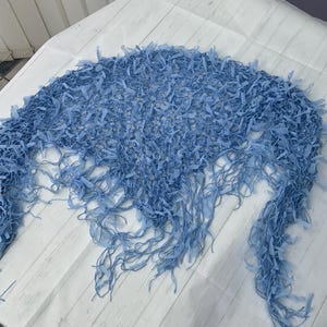 Écharpe en laine ruban bleu ciel : toucher doux, occasion spéciale image 19