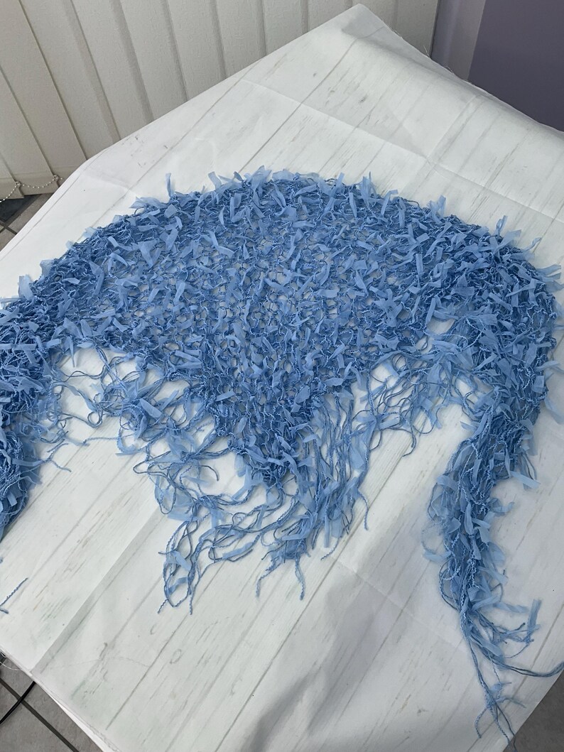 Écharpe en laine ruban bleu ciel : toucher doux, occasion spéciale image 19